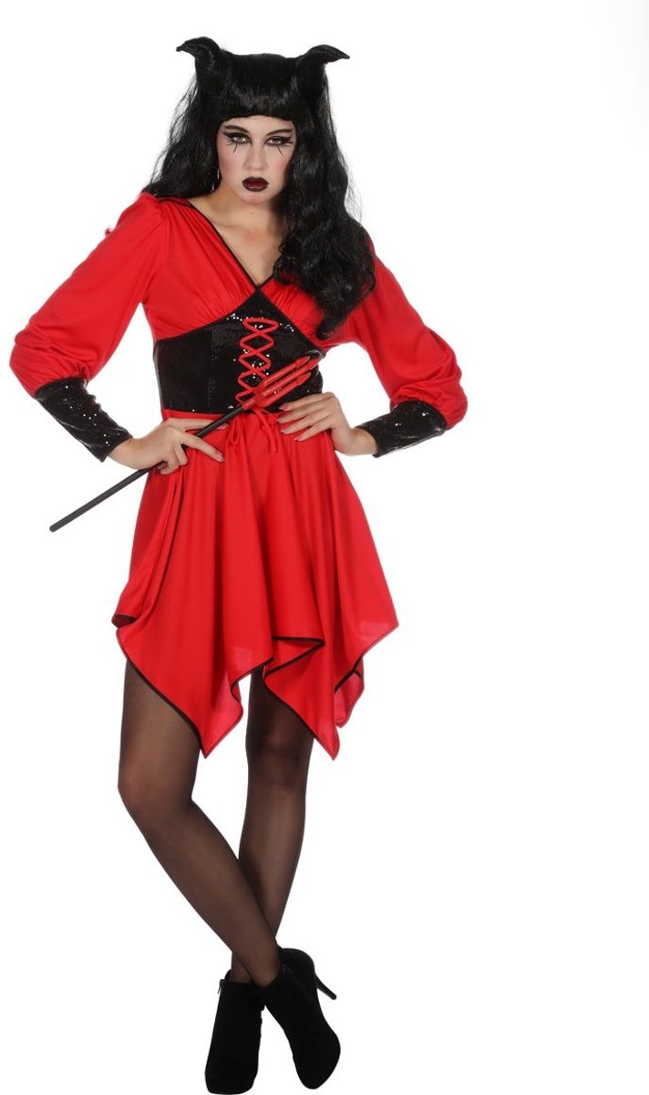 Duivel Kostuum | Heet Als Hel Duivel | Vrouw | Maat 38 | Halloween | Verkleedkleding